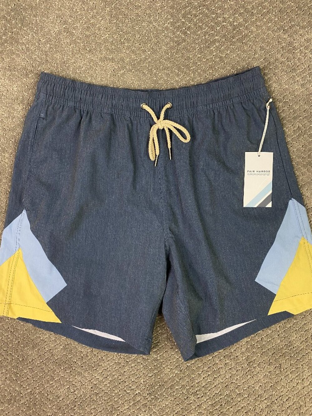 Fair Harbor Swim Trunks Shorts Mens XL Blue The Bayberry Trunk NEW NWT